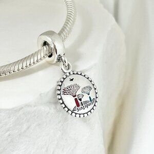 Pandora Singapore Floral City Dangle S925 Silver Charm